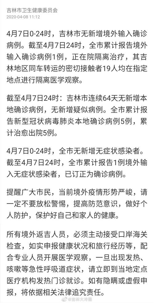 吉林最新疫情数据引关注 防控升级