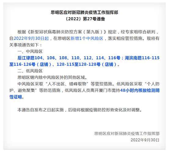 厦门每日疫情最新动态来袭